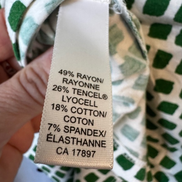 Banana Republic Green and White Sleeveless Top - Picture 4 of 4